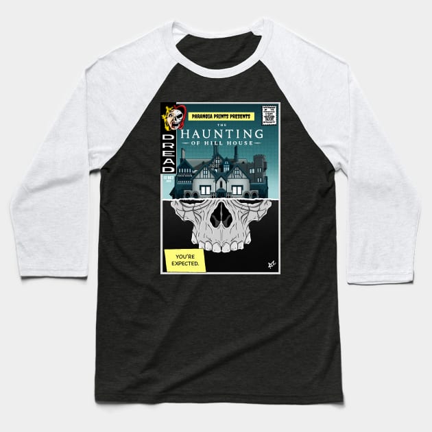 THE HAUNTING OF HILL HOUSE Cover Baseball T-Shirt by Paranoia Prints